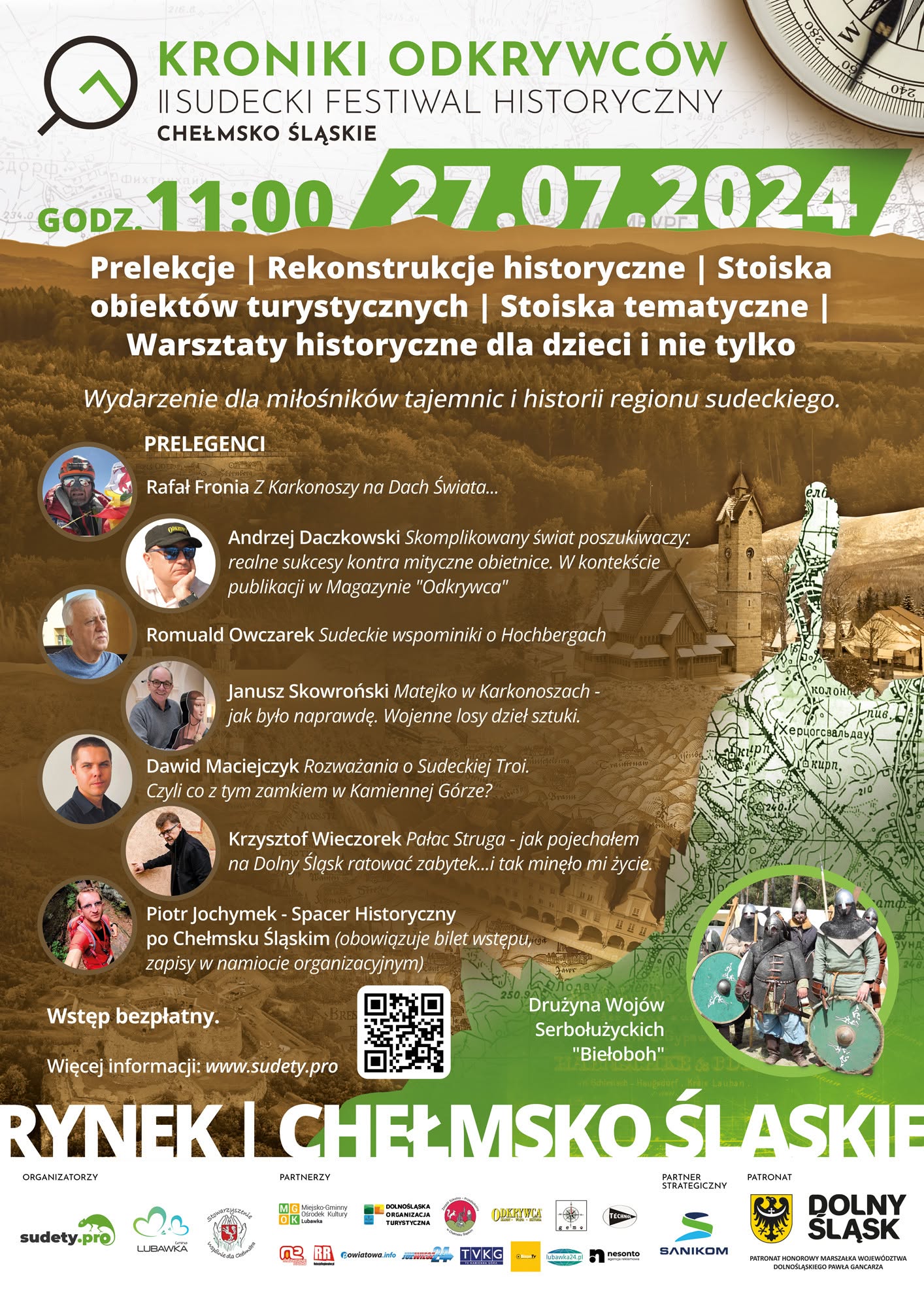 II Sudecki Festiwal Historyczny "Kroniki Odkrywców" - 2024 - plakat